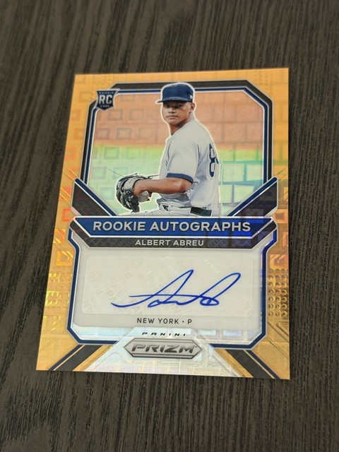 2021 Panini Prizm Rookie Autographs Gold Pandora /50 #RA-AA ALBERT ABREU Auto RC