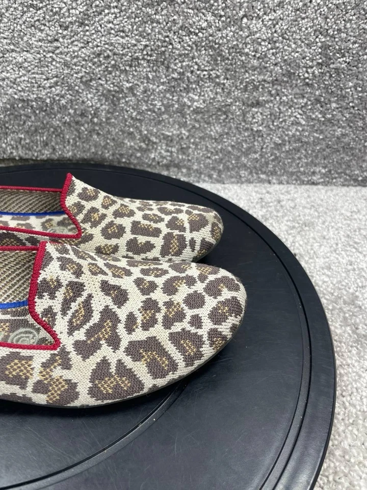 Женские мокасины Rothy's Flats размер 7,5 мокко пятно леопард комфортные без шнуровки - Изображение 2 из 4