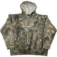 VTG 90s y2k Men's Camo Cotton Redhead Realtree Hardwoods Hoodie Sweatshirt Sz M