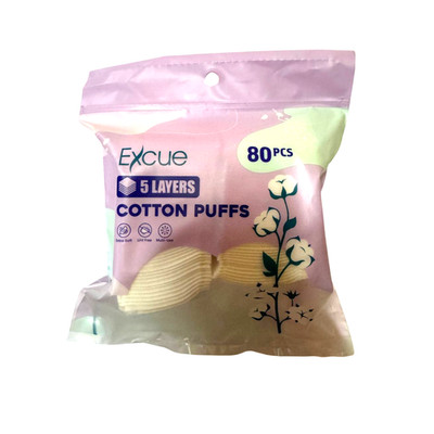 5 Layers Cotton Puffs 80 Pcs | Extra Soft | Lint Free | Multi-Use
