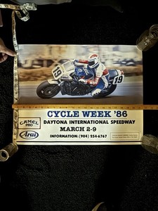 1986 Daytona Vintage Camel Pro Cycle Week Poster