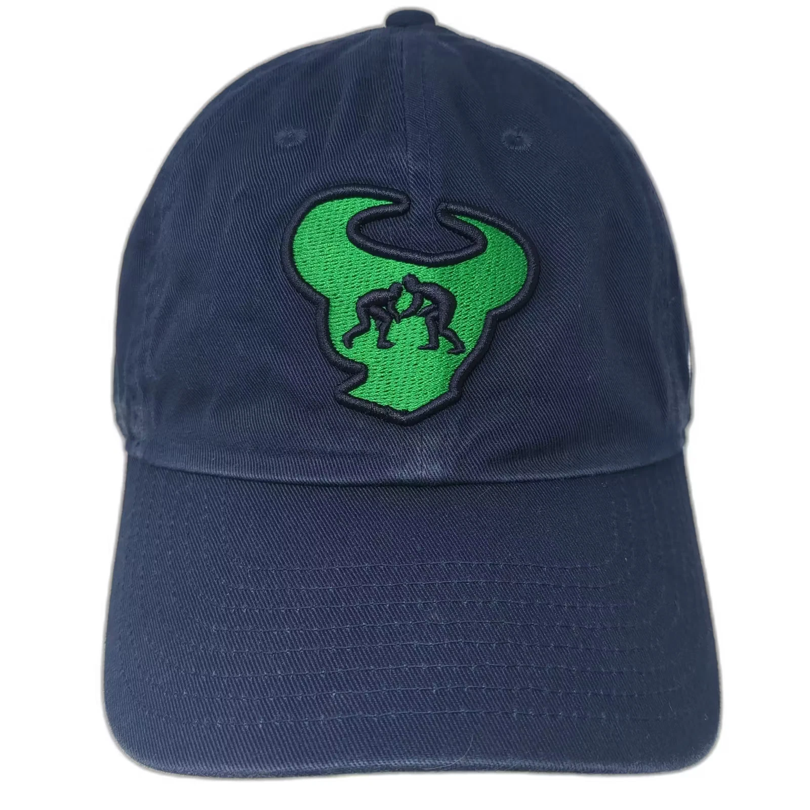 Nike Baseball Cap Blue Green Wrestling Logo Hat OS Slideback Embroidered Sport
