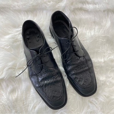 Los Altos Boots | Mens Black Genuine Caiman Alligator Leather Oxford Shoes Dress
