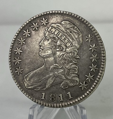#ad 1811 Capped Bust Half Dollar Small 8 VF Details Graffiti Obverse 50C $294.00