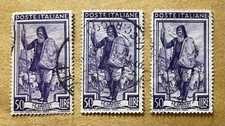 Italy Postage Stamp 1950 Lot Of 3 Le Greggi Sardegna 50 Lire Poste Italiane Used