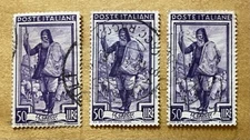 Italy Postage Stamp 1950 Lot Of 3 Le Greggi Sardegna 50 Lire Poste Italiane Used