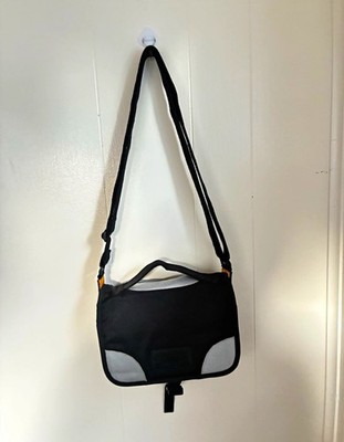 Blok Messenger Bag Medium Black/Gray/Orange Buckle Hook & Loop Adjustable Strap