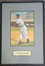 Cool Papa Bell Signed Framed Print Autographed Negro League Baseball HOF