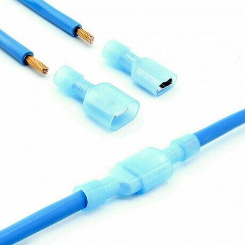 Connettore filo elettrico maschio e femmina isolato a crimpare 10-22 AWG terminale vanga - Foto 8 di 15