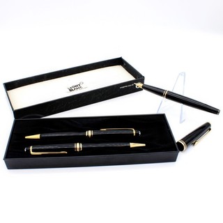 Montblanc Meisterstück Classic Black Resin 14k Nib Fountain Ball Pen #X934 2