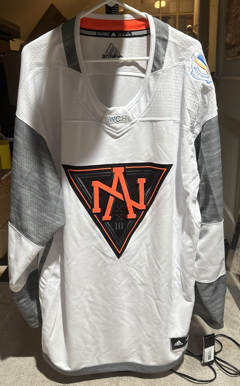 NWT Adidas World Cup of Hockey Team North America Away Jersey Size 3XL