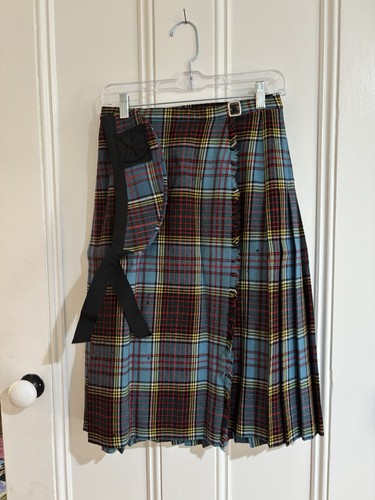 VTG Anderson Tartan Plaid Wool Kilt And Glengarry Bonnet Made In Scotland