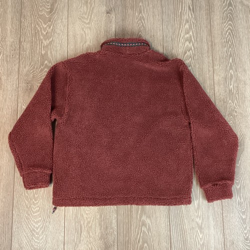 Alpine Design Sherpa 1/4 Snap Jacket Women’s Dark Auburn Red New Pockets Sweater - Picture 6 of 10