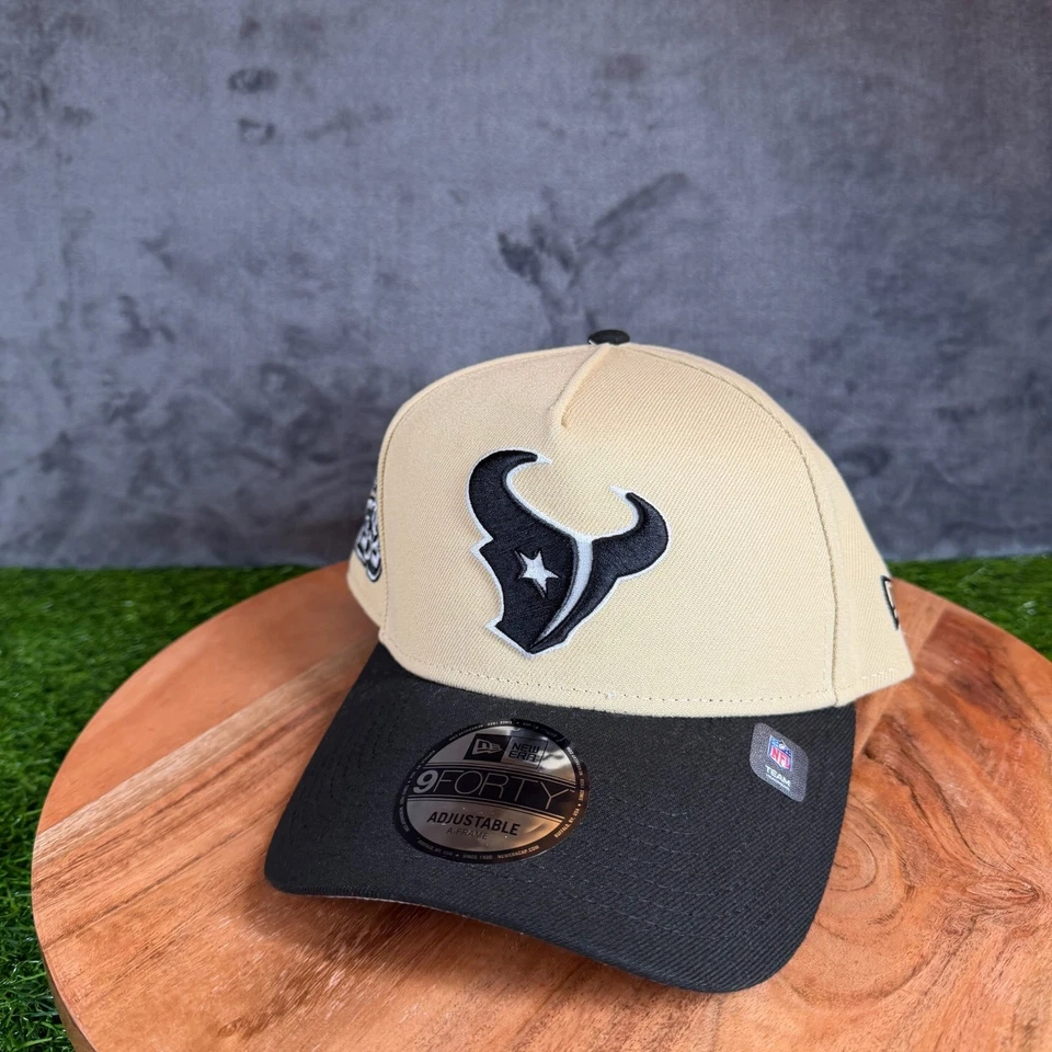 Gorra de béisbol ajustable New Era Houston Texans 9FORTY negra tostada NFL para hombre nueva con etiquetas Foto 2 de 4