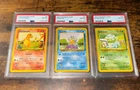 Pokemon Base Set Kanto Starters-Charmander, Squirtle, Bulbasaur ALL PSA 8 NM-MT!