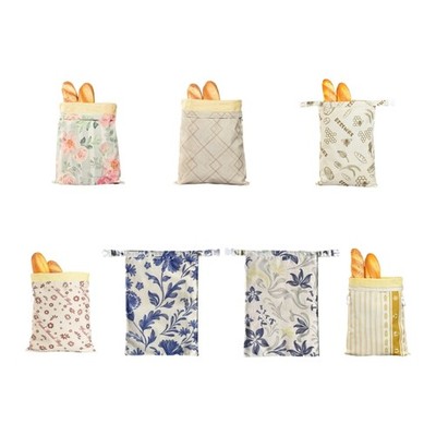 Sustainable Wrap Bees Wax Bread Storage Bag with Elastic Band and Carabiner