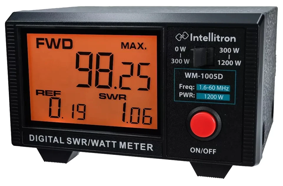 Intellitron WM-1005D Digital SWR/Watt Medidor 1.6-60 MHz 300mW-300w/300W-1200W Foto 2 de 3