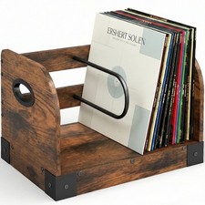 Vinyl Record Storage Rack for 65 LPs, Vinyl Record Album Holder Heavy-Duty Re...