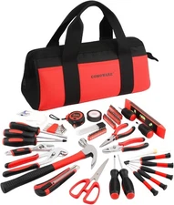 COMOWARE 218 Pcs Home Tool Kit - Basic Household Hand Tool Set, Truck Tool Kit 