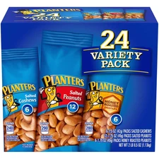Planters Nut 24 Count-Variety Pack, Ready-to-Go Sleeves, 40.5 oz Multi-Pack Box