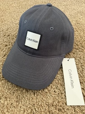 NWT Calvin Klein Strapback Hat Cap Dad  Unisex Grey Gray CK Patch