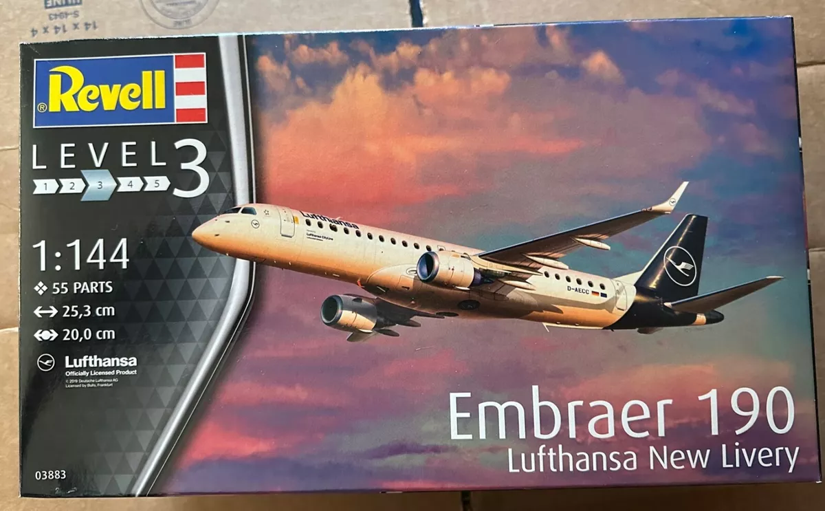 Revell Embraer 190 Model Kit 1 144 Lufthansa 2019 03883 Sealed