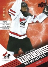 Chase Stillman #PM-22 - 2021 Team Canada Juniors Prospectus Momentous Red #/275