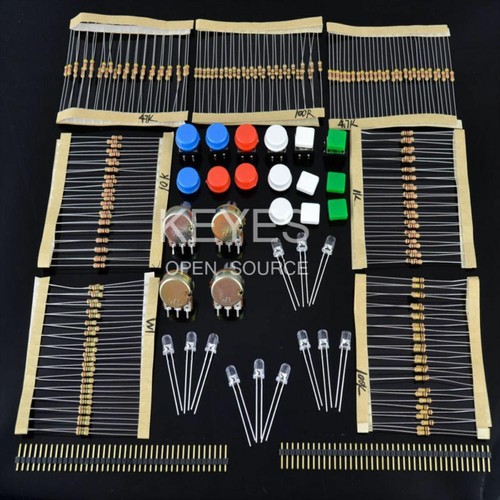 New Electronic Parts Pack KIT for ARDUINO component Resistors Switchs Buttons - Afbeelding 6 van 6