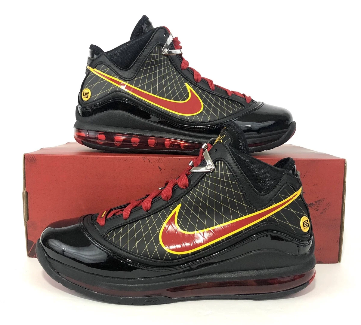 Nike Lebron VII 7 Qs Fairfax Black Red Yellow CU5646 001 Men s
