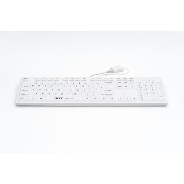 GETT CleanType Easy Protect tastiera USB QWERTY US International Bianco