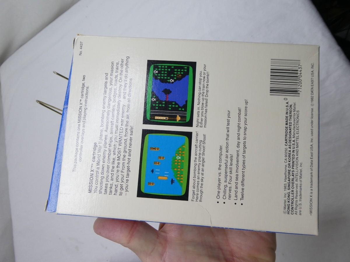MISSION X + BOITE NOTICE OVERLAY INTELLIVISION (vendeur pro