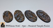 90X52mm OVAL RESIN BASES 4PCS ANCIENT TEMPLE RUINS 