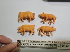 4 MAIALINI IN PLASTICA MAIALI PER PASTORI 7 10 CM PRESEPE S.GREGORIO ARMENO