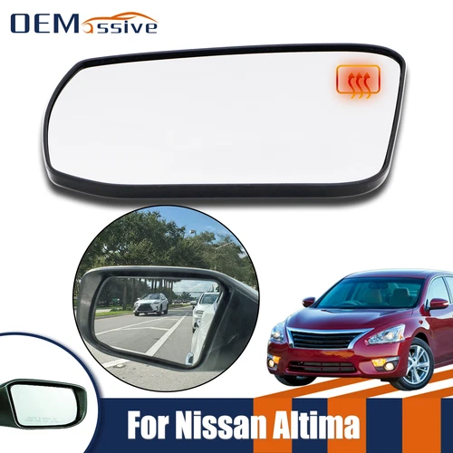 Left Driver Side Mirror Glass Heated Back Plate For Nissan Altima 2013-2018 2016