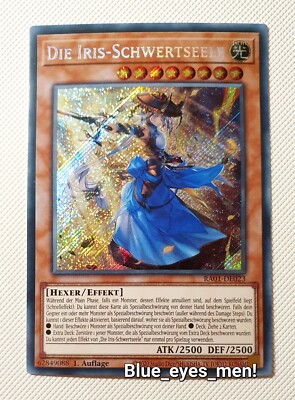 yugioh! Die Iris-Schwertseele RA01 Secret rare DE Near Mint Neu!