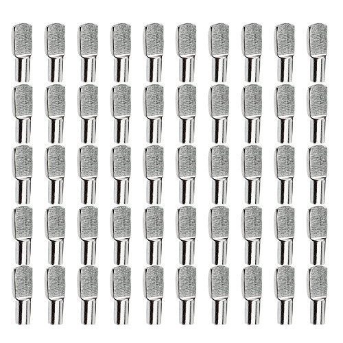 5mm Spoon Shape Cabinet Shelf Pins, 50-Piece Set
