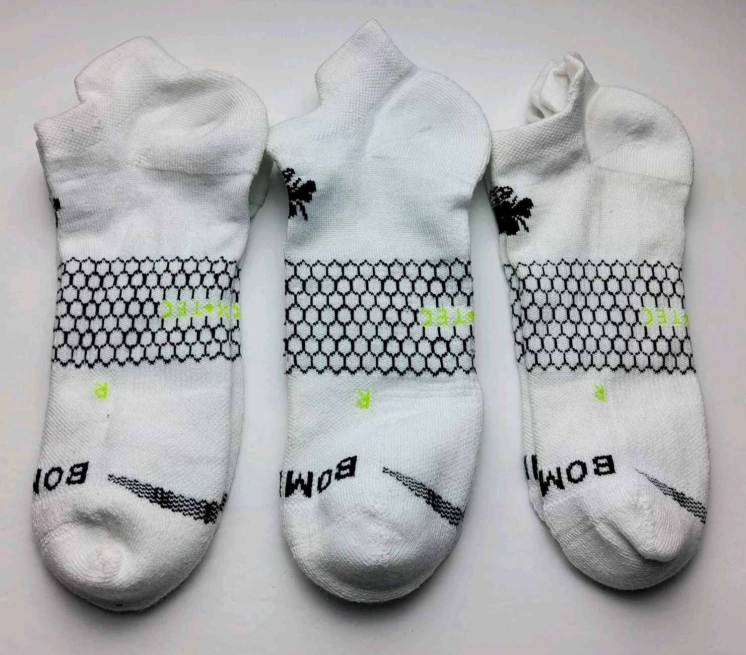 Bombas All Purpose Performance Athletic Ankle Socks Lot Of 3 Size XL