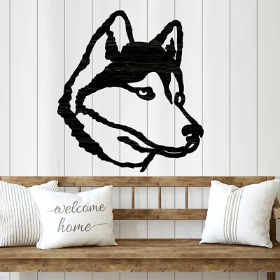 Husky Outline , Wood plaque sign,wood Crafts,Craft supply, home decor