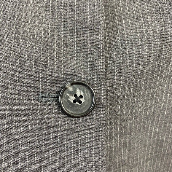 Banana Republic Gray Blazer Suit Jacket Womens Size 4 Stretch Pinstripe