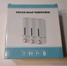 Shampoo / Soap Dispenser Shower Dispenser 3 Chamber No Drill Wall-Mount NEW