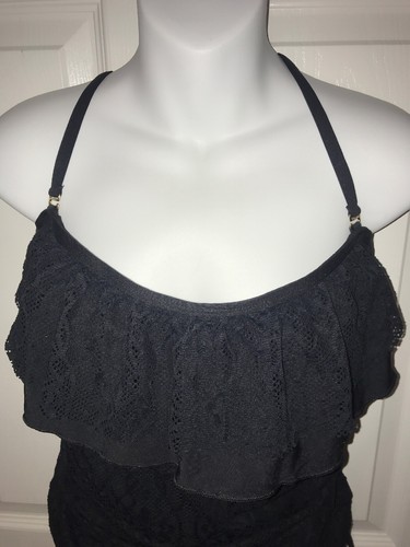 79 $ neu ATHENA Bandeau Bademode Gr. 14 schwarz Einteiler gehäkelt gekratzte Seiten - Bild 2 von 12