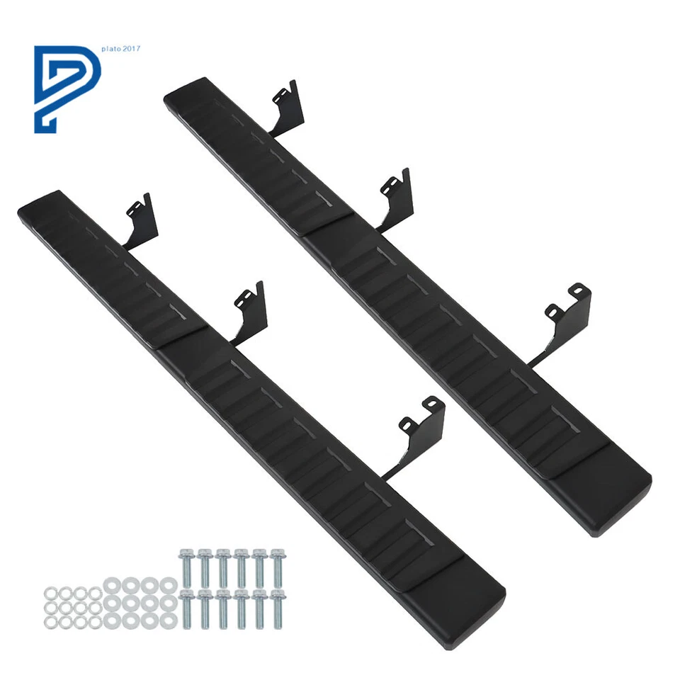 Para Toyota Tacoma 2005-2022 doble cabina estriberas barras Nerf peldaños laterales Foto 2 de 4