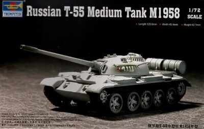 Soviet T-55 Medium Tank (1958 Model) - 1:72 - Trumpeter - 07282