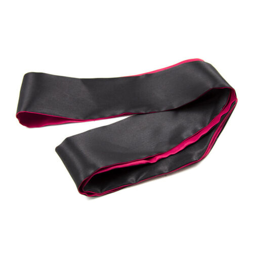 Satin Augenmaske Augenbinde Handgelenk Knöchelbinde Komfort Eye Mask Schwarz&Rot - Bild 7 von 7