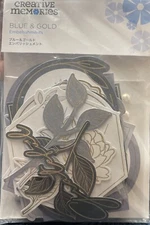 Creative Memories Embellishments ~ BLUE & GOLD  (82pcs) - NIP