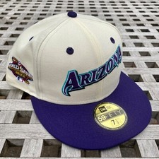 Arizona Diamondbacks Script 2001 WS Patch New Era 59FIFTY Just Sports Hat 7 1/2
