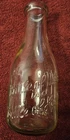 Vintage "A Bottle of Milk is a Bottle of Health" Quart Clear Glass Milk Bottle