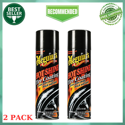 Meguiar's Hot shine High Gloss Tire Coating, G13815, 15 oz, Aerosol, Pack of 2