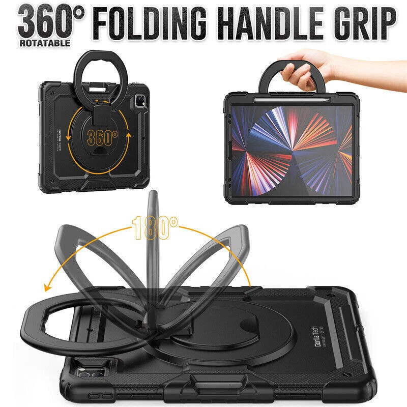 Armour Case For iPad Pro 12.9 6th Gen/10th Gen 10.9/Air 5/11 2022 4th Hand Strap - Image 4 of 4