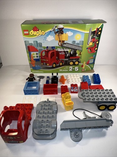 Lego Duplo 10592 Fire Truck Building Toy Set Retired Fireman Vehicle *Complete* - Picture 2 of 15